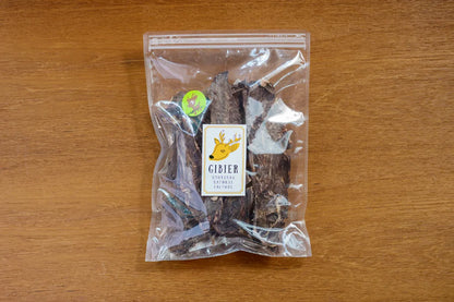 スネ肉分厚い鹿ドライジャーキー　ちょっと堅いよ150g