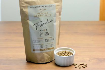低温乾燥・生肉使用のプレミアムフード　Foodie　600g